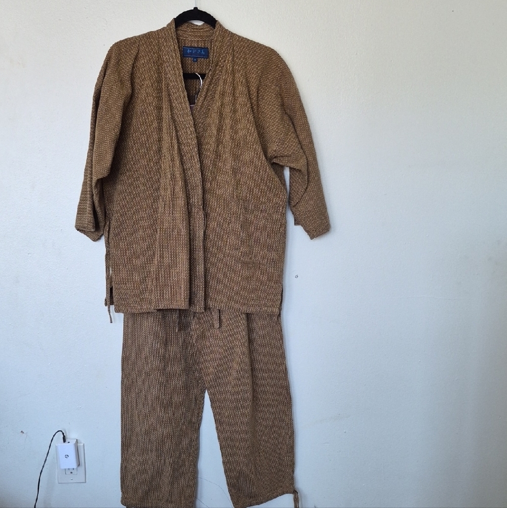 Japanese Wabi Sabi samue two-piece set | zen loungewear